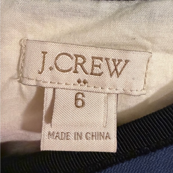 J. Crew Sleeveless Stripe Dress in Cream, Navy & Red - Picture 3 of 3